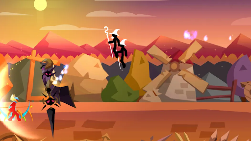 Stick Fight: Shadow Archer (Стк Файт) [МОД: Много монет, Открытые уровни и Мега MOD] Screenshot 5