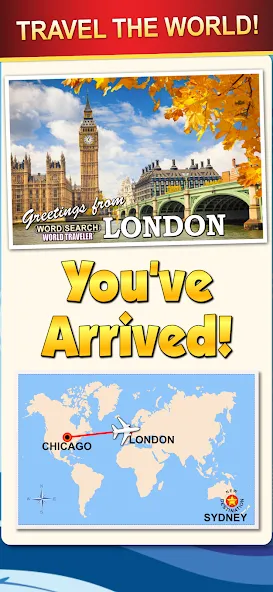 Word Search World Traveler (Ворд Срч Ворлд Трэвелер) [МОД: Бесконечные деньги, Монеты и Мега MOD] Screenshot 3