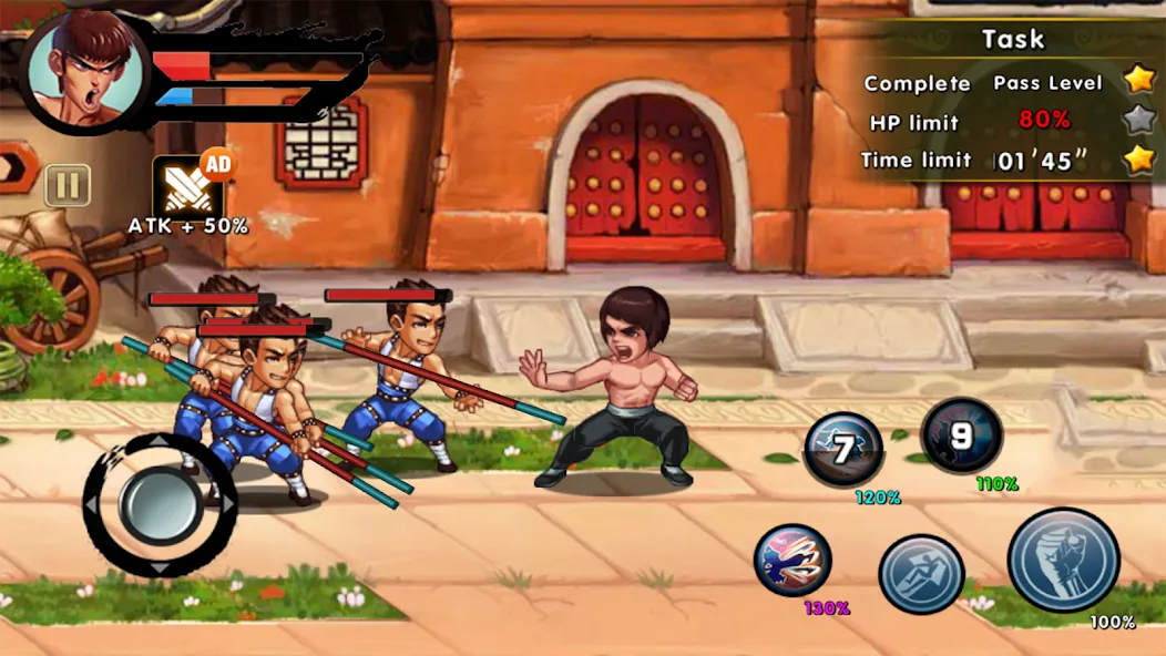 Kung Fu Attack: Final Fight (Кунгфу Атака) [МОД: Много монет, Открытые уровни и Мега MOD] Screenshot 2