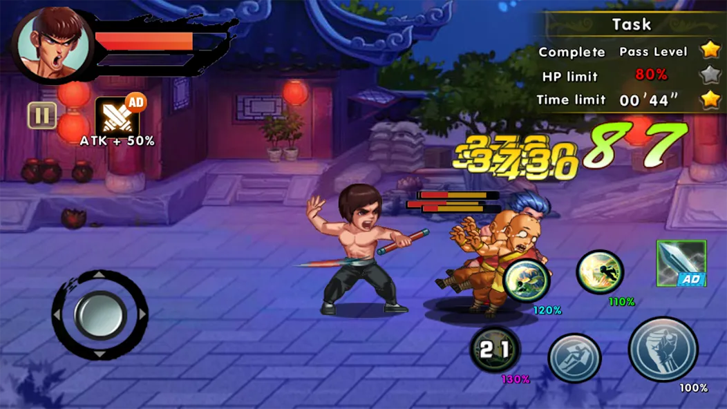 Kung Fu Attack: Final Fight (Кунгфу Атака) [МОД: Много монет, Открытые уровни и Мега MOD] Screenshot 3