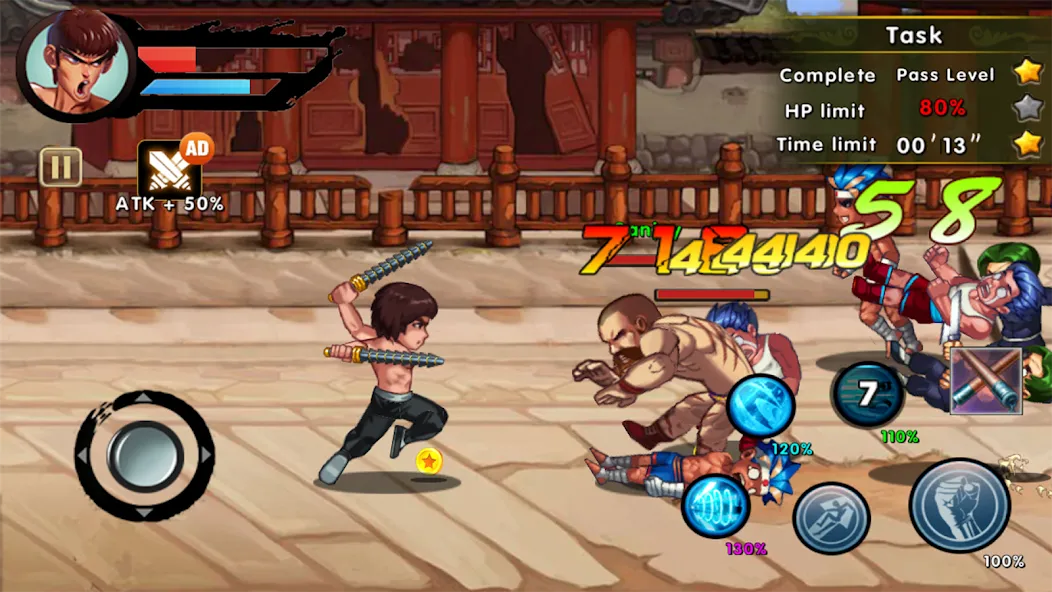 Kung Fu Attack: Final Fight (Кунгфу Атака) [МОД: Много монет, Открытые уровни и Мега MOD] Screenshot 4