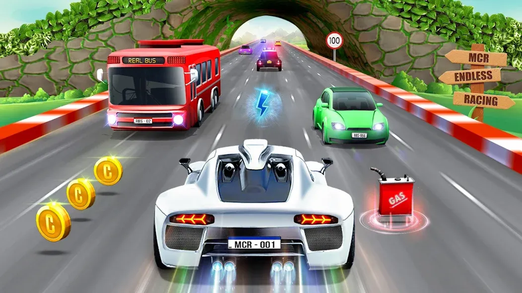 Mini Car Racing Game Legends [МОД: Меню, Бесконечные монеты и Открытые уровни] Screenshot 1