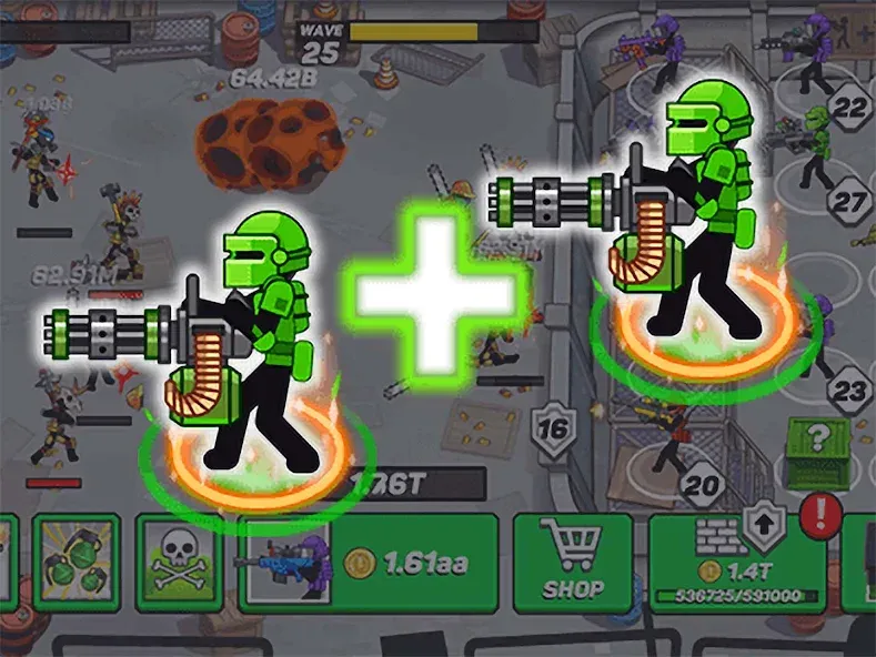 Stickman Defenders: Stick War [МОД: Меню, Бесконечные монеты и Открытые уровни] Screenshot 2