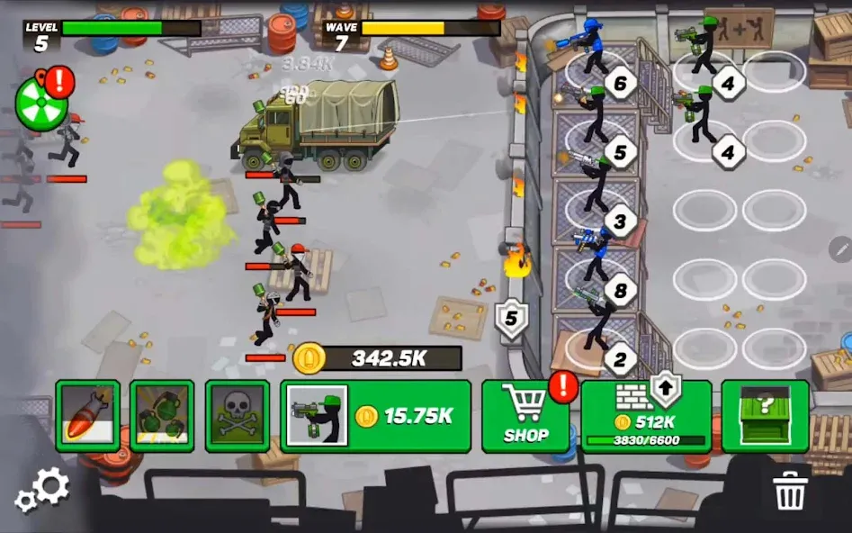 Stickman Defenders: Stick War [МОД: Меню, Бесконечные монеты и Открытые уровни] Screenshot 4