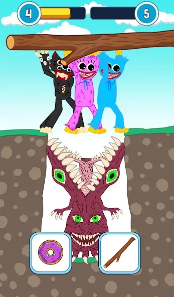 Hugy's Funny Animated Story [МОД: Много денег, Монет и Все открыто] Screenshot 1
