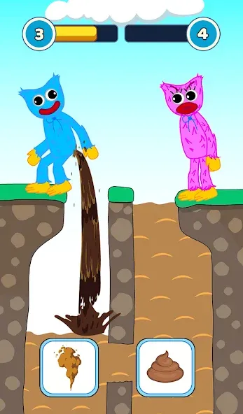 Hugy's Funny Animated Story [МОД: Много денег, Монет и Все открыто] Screenshot 2