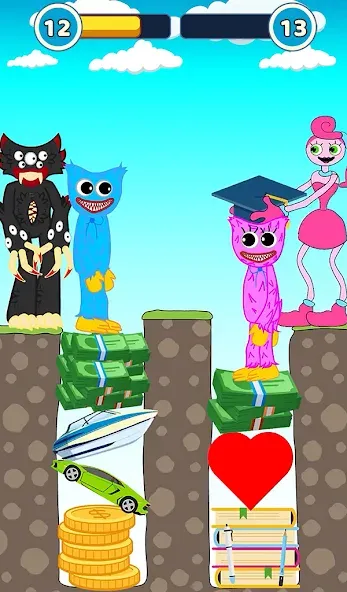 Hugy's Funny Animated Story [МОД: Много денег, Монет и Все открыто] Screenshot 4