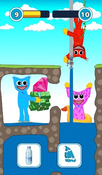 Hugy's Funny Animated Story [МОД: Много денег, Монет и Все открыто] Screenshot 5