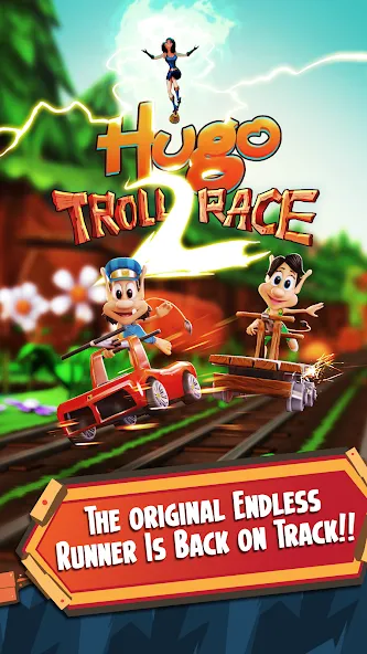 Hugo Troll Race 2: Rail Rush (Хуго Тролл Гонка 2) [МОД: Деньги, Монеты и Меню MOD] Screenshot 1