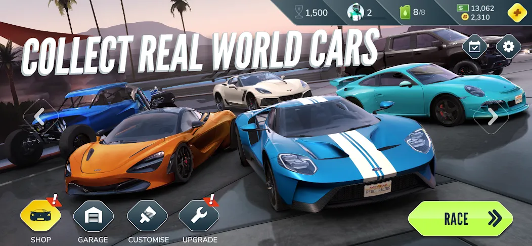 Rebel Racing (Ребел Рейсинг) [МОД: Бесконечные деньги, Монеты и Мега MOD] Screenshot 3