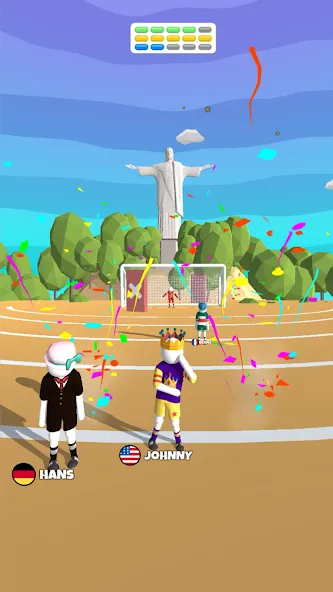 Goal Party - Soccer Freekick (Гоал Парти) [МОД: Меню, Бесконечные монеты и Открытые уровни] Screenshot 1