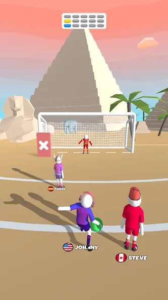 Goal Party - Soccer Freekick (Гоал Парти) [МОД: Меню, Бесконечные монеты и Открытые уровни] Screenshot 3