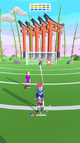 Goal Party - Soccer Freekick (Гоал Парти) [МОД: Меню, Бесконечные монеты и Открытые уровни] Screenshot 4