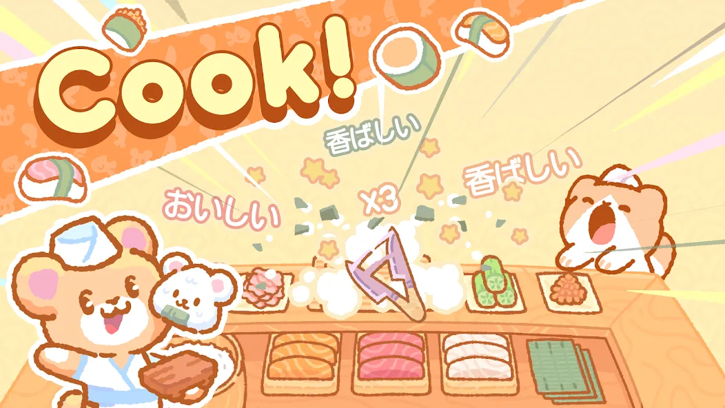 Kuma Sushi Bar [МОД: Меню, Бесконечные монеты и Открытые уровни] Screenshot 2