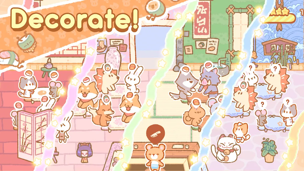 Kuma Sushi Bar [МОД: Меню, Бесконечные монеты и Открытые уровни] Screenshot 3