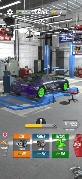 Dyno 2 Race - Car Tuning (Дино 2 Гонка) [МОД: Деньги, Монеты и Меню MOD] Screenshot 2