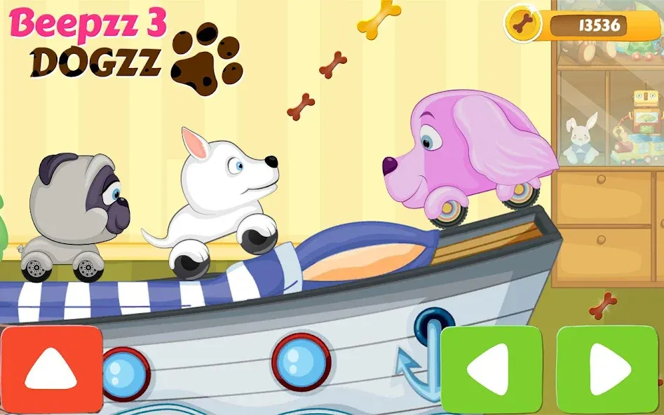 Racing games for kids - Dogs [МОД: Много монет, Открытые уровни и Мега MOD] Screenshot 1