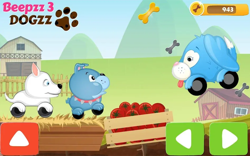 Racing games for kids - Dogs [МОД: Много монет, Открытые уровни и Мега MOD] Screenshot 2