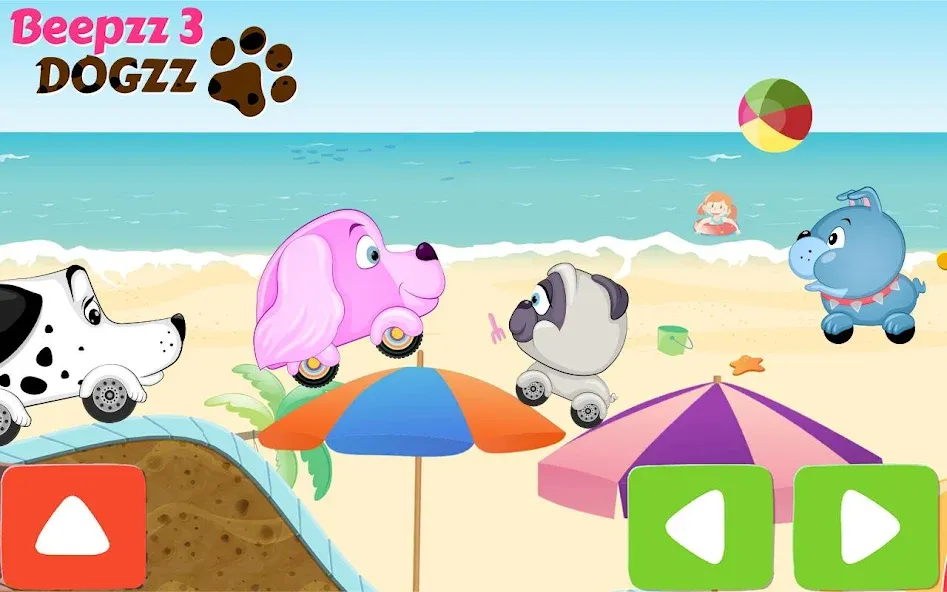 Racing games for kids - Dogs [МОД: Много монет, Открытые уровни и Мега MOD] Screenshot 5