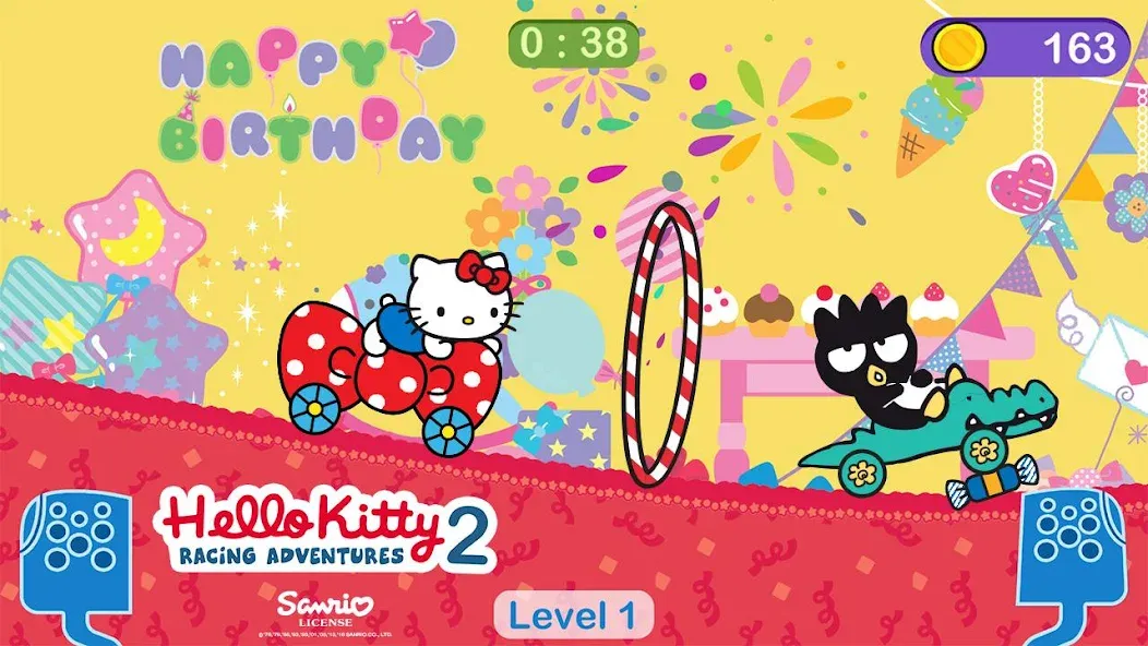 Hello Kitty games - car game [МОД: Много монет, Открытые уровни и Мега MOD] Screenshot 1