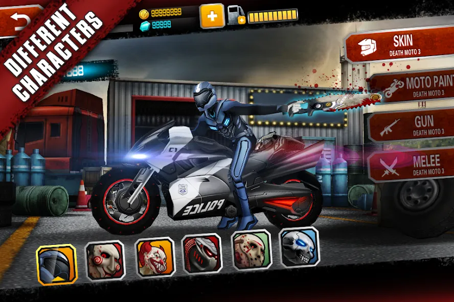 Death Moto 3 : Fighting  Rider (дет мото 3) [МОД: Деньги, Монеты и Меню MOD] Screenshot 1