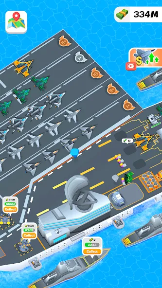 Idle Aircraft Carrier (Айдл Эйркрафт Кэрриер) [МОД: Бесконечные деньги, Монеты и Мега MOD] Screenshot 5