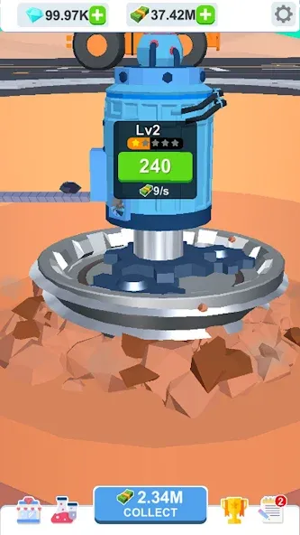 Idle Dig Factory [МОД: Деньги, Монеты и Меню MOD] Screenshot 1