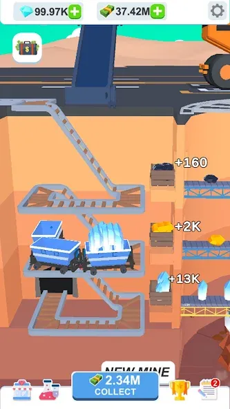 Idle Dig Factory [МОД: Деньги, Монеты и Меню MOD] Screenshot 3
