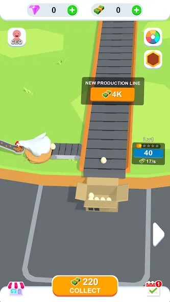 Idle Egg Factory [МОД: Все открыто, Дополнительные деньги и Меню MOD] Screenshot 4