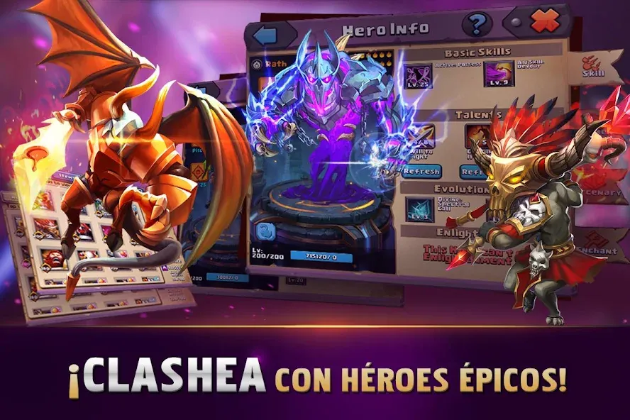 Clash of Lords 2: Español (Клэш оф Лордс 2) [МОД: Все открыто, Дополнительные деньги и Меню MOD] Screenshot 2