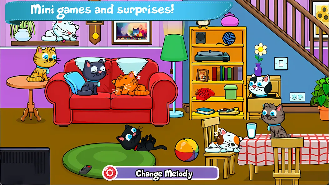 Cat Piano Meow - Sounds & Game [МОД: Много денег, Монет и Все открыто] Screenshot 2