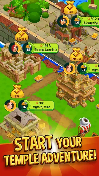 Temple Run: Idle Explorers (Темпл Ран) [МОД: Все открыто, Дополнительные деньги и Меню MOD] Screenshot 1