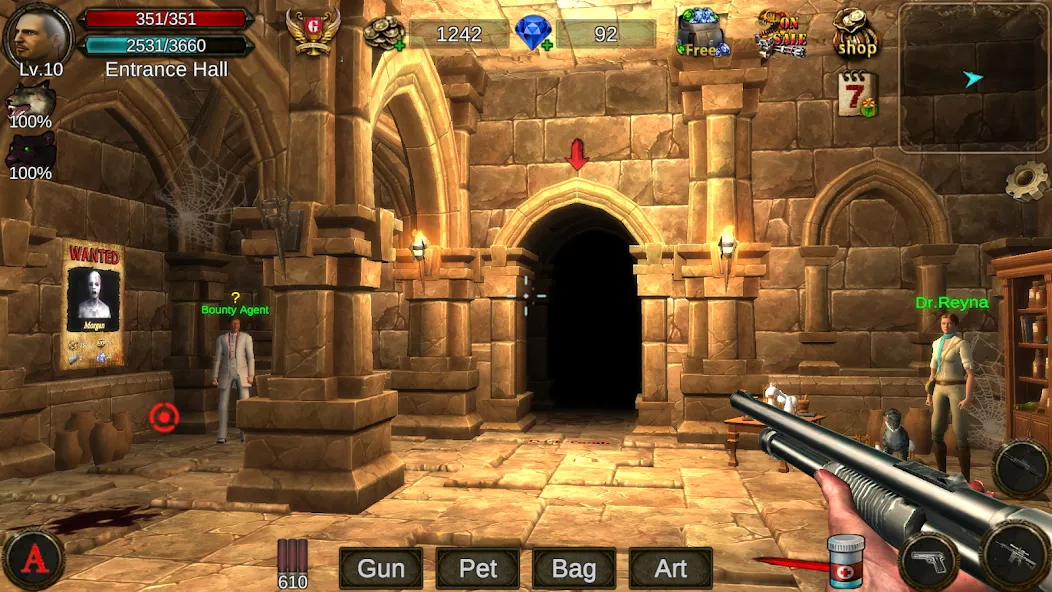 Dungeon Shooter : Dark Temple (Данжен Шутер) [МОД: Бесконечные деньги, Монеты и Мега MOD] Screenshot 1