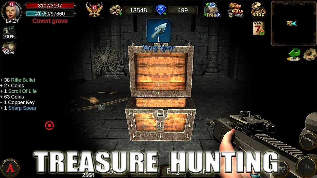 Dungeon Shooter : Dark Temple (Данжен Шутер) [МОД: Бесконечные деньги, Монеты и Мега MOD] Screenshot 4