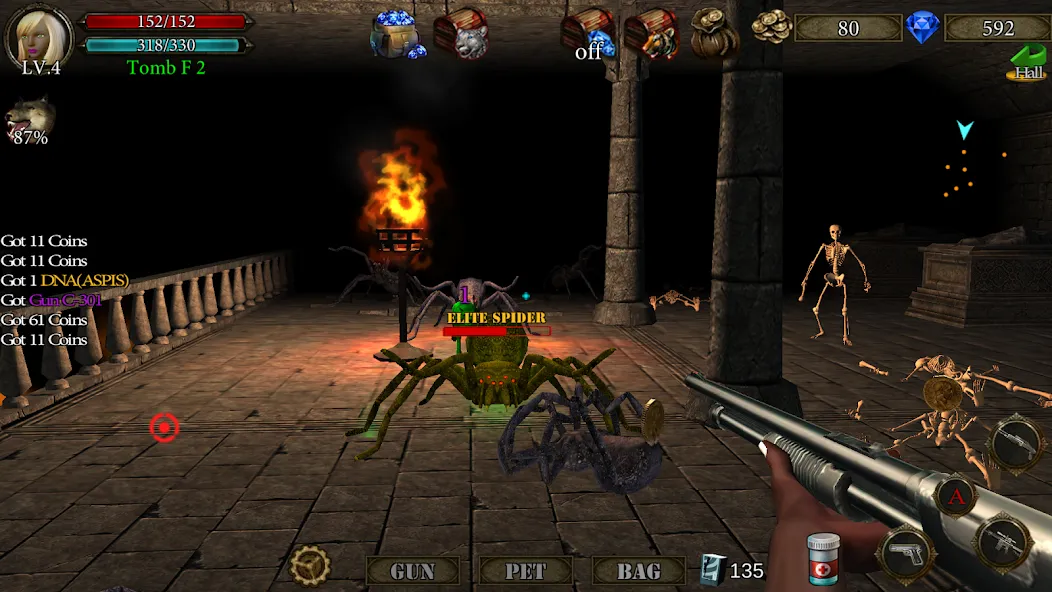 Dungeon Shooter : Dark Temple (Данжен Шутер) [МОД: Бесконечные деньги, Монеты и Мега MOD] Screenshot 5
