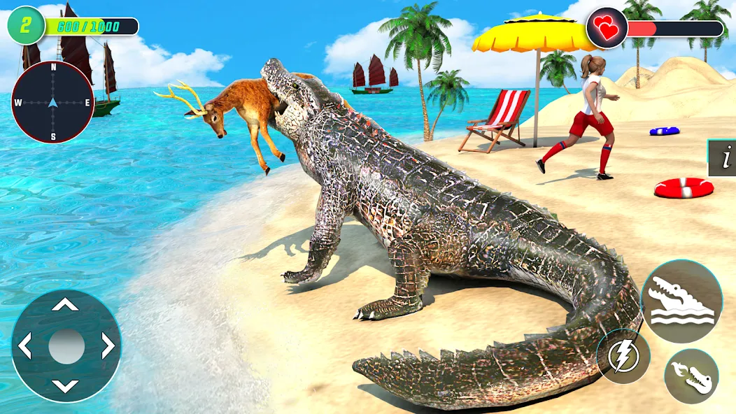 Crocodile Games: Animal Games [МОД: Много монет, Открытые уровни и Мега MOD] Screenshot 1