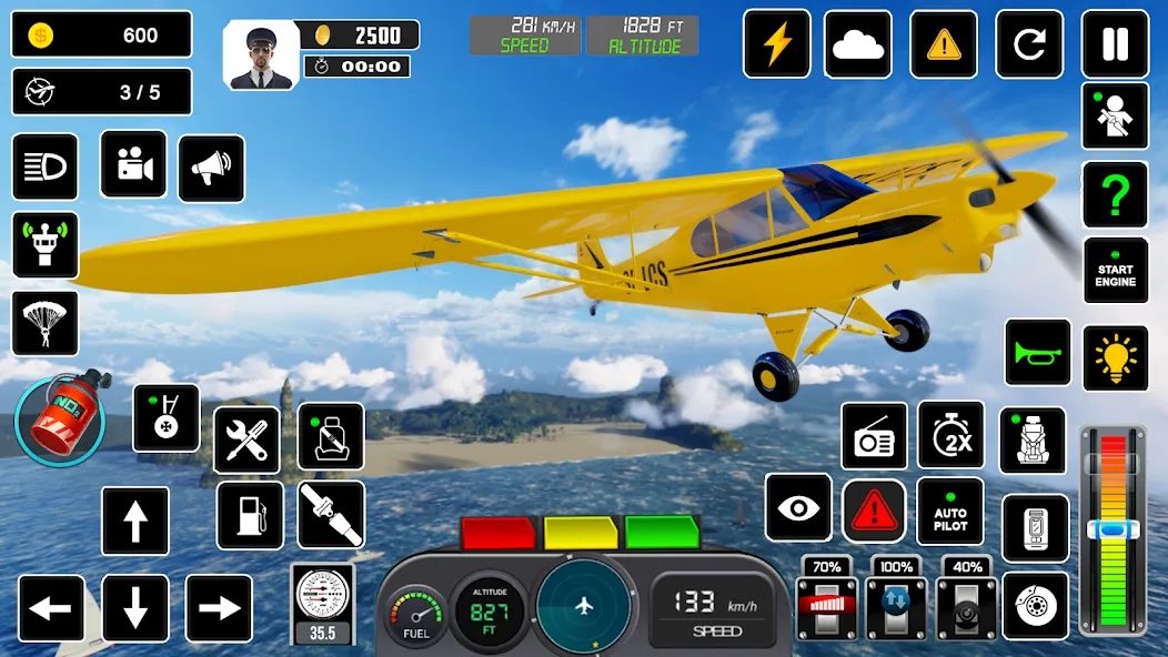 Pilot Flight Simulator Games [МОД: Меню, Бесконечные монеты и Открытые уровни] Screenshot 5