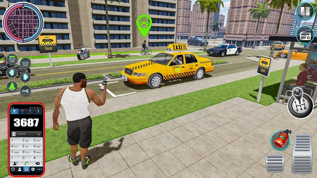 City Taxi Driving: Taxi Games [МОД: Деньги, Монеты и Меню MOD] Screenshot 1