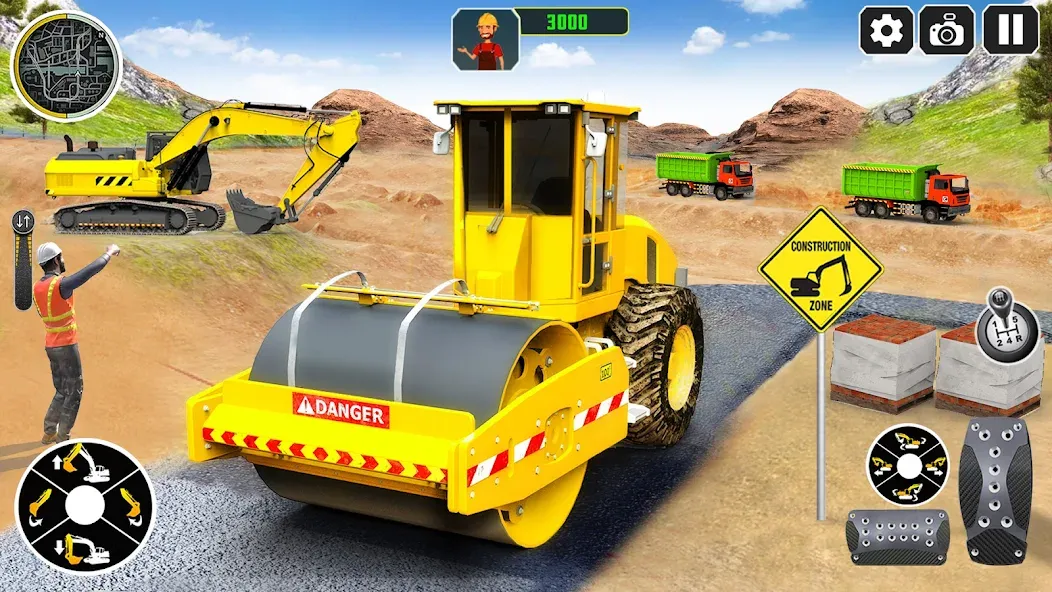 City Construction Simulator 3D [МОД: Все открыто, Дополнительные деньги и Меню MOD] Screenshot 2