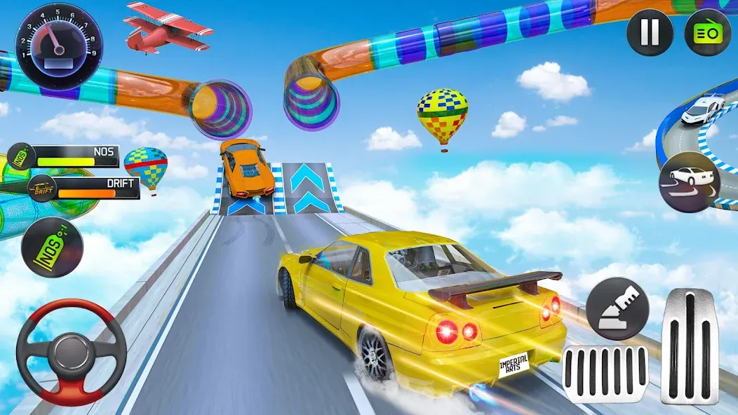 Mega Ramp Car Stunts Race Game [МОД: Много денег, Монет и Все открыто] Screenshot 2