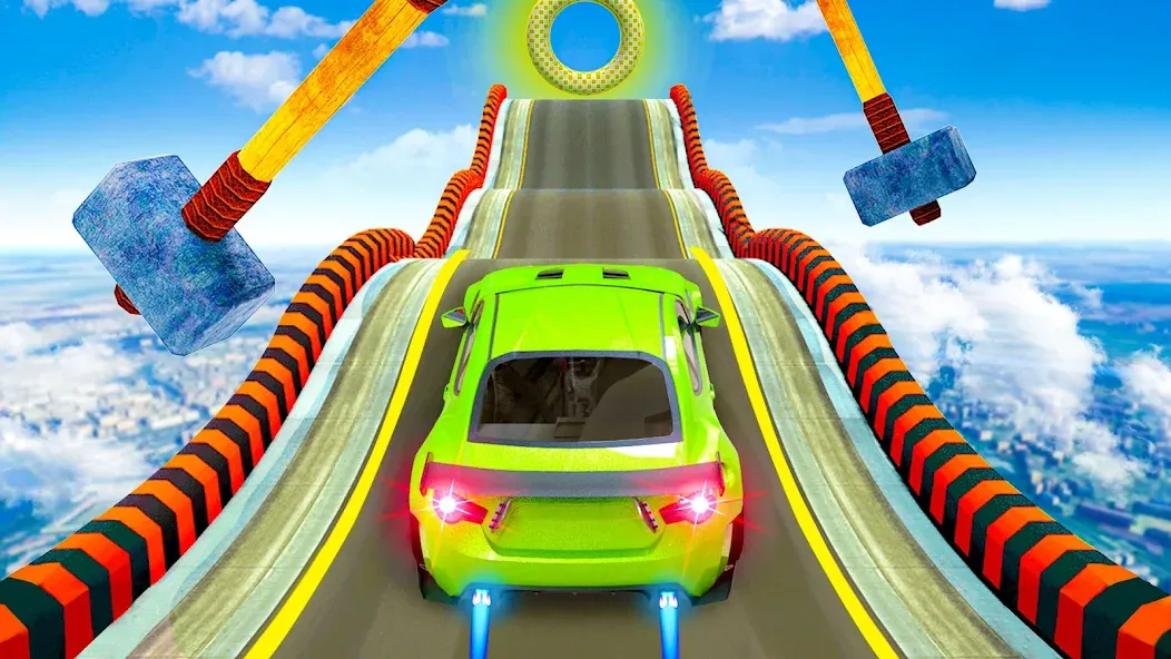 Mega Ramp Car Stunts Race Game [МОД: Много денег, Монет и Все открыто] Screenshot 5