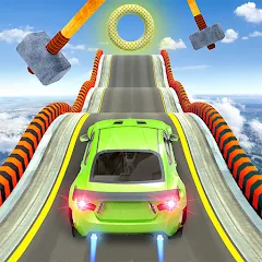 Скачать Mega Ramp Car Stunts Race Game [МОД: Много денег, Монет и Все открыто] | Взлом Mega Ramp Car Stunts Race Game на Андроид