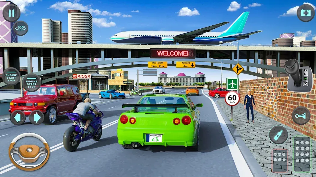 Modern Car Driving School Game [МОД: Много монет, Открытые уровни и Мега MOD] Screenshot 1