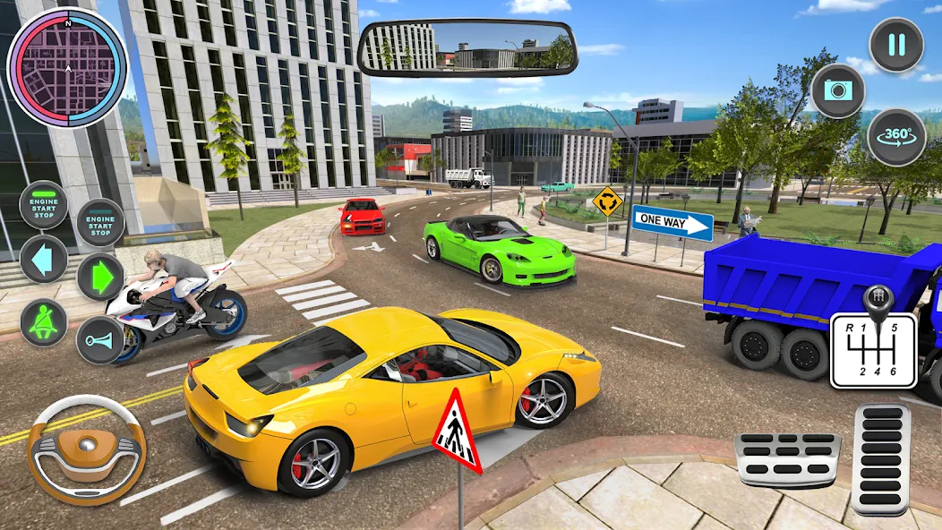 Modern Car Driving School Game [МОД: Много монет, Открытые уровни и Мега MOD] Screenshot 4