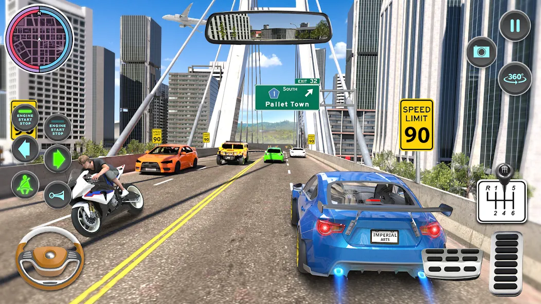 Modern Car Driving School Game [МОД: Много монет, Открытые уровни и Мега MOD] Screenshot 5