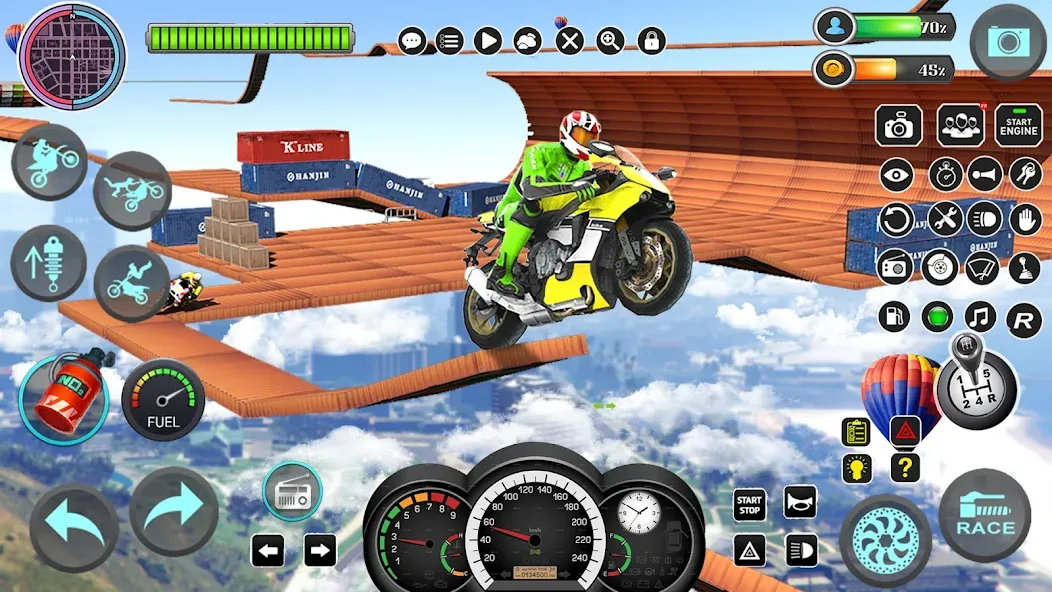 Mega Ramp Bike Stunts Games 3D [МОД: Бесконечные деньги, Монеты и Мега MOD] Screenshot 5