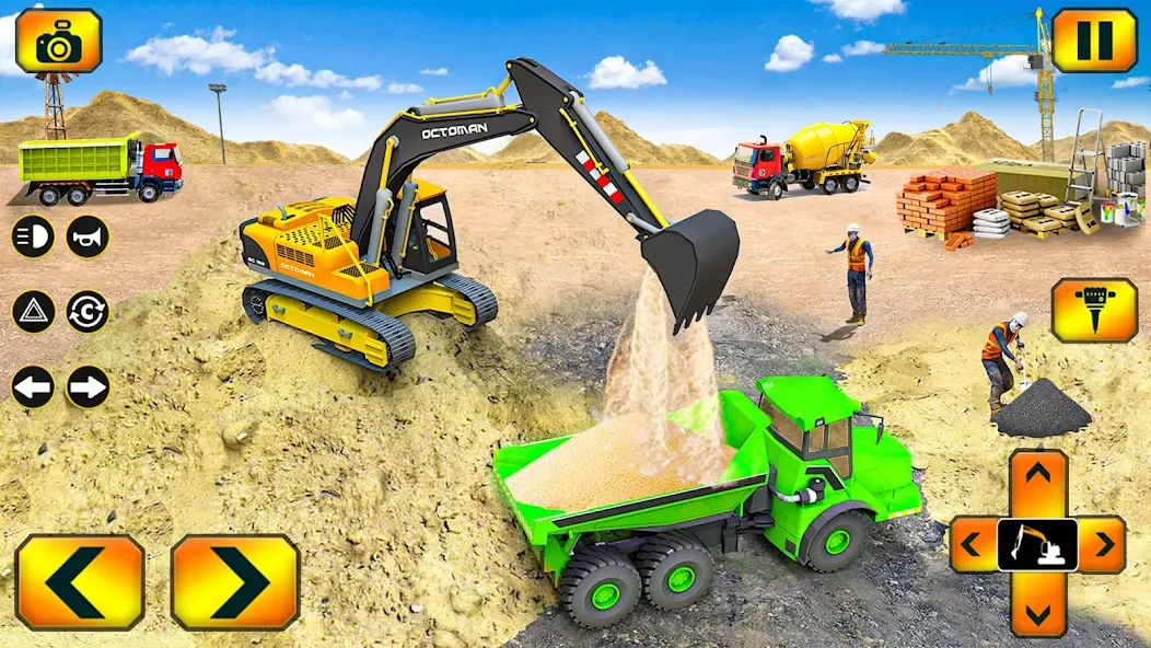 Sand Excavator Simulator Games [МОД: Бесконечные деньги, Монеты и Мега MOD] Screenshot 2