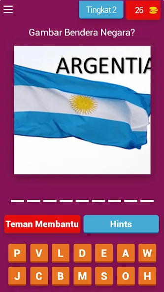 Tebak Gambar Bendera (Тебак Гамбар бендера Негара) [МОД: Деньги, Монеты и Меню MOD] Screenshot 3