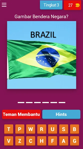 Tebak Gambar Bendera (Тебак Гамбар бендера Негара) [МОД: Деньги, Монеты и Меню MOD] Screenshot 4