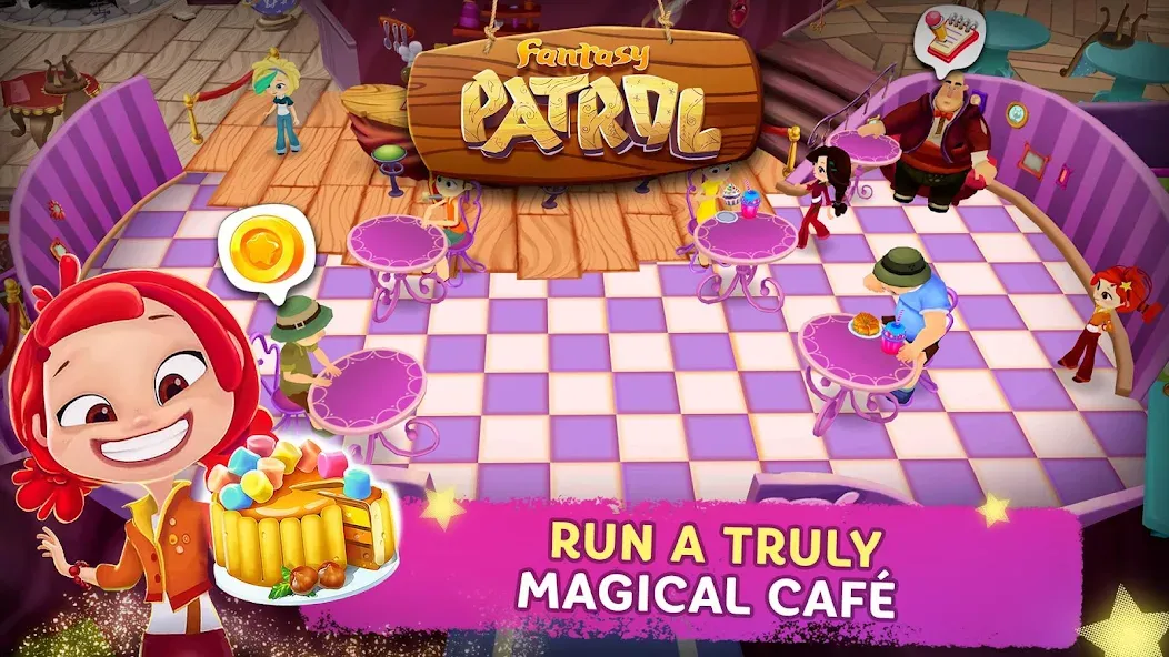 Fantasy Patrol: Cafe [МОД: Бесконечные деньги, Монеты и Мега MOD] Screenshot 1